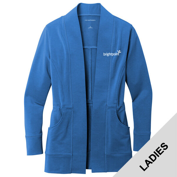 LK825 - B287E001 - EMB - Ladies Microterry Cardigan Thumbnail